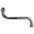 802011 S-spout brass chrome-plated with 2 O-rings  x100mm