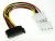 65159 CABLE POWER SATA 15PIN > 2X 4PIN MOLEX FEMELLE 20CM
