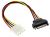 60136 Power cable SATA 15pin female > 4pin female 20cm