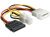 60127 KABEL NETZ MOLEX 4 PIN STECKER > SATA 15 PIN BUCHSE + P4 ST